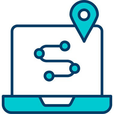 Harita. Web simgesi basit illüstrasyon