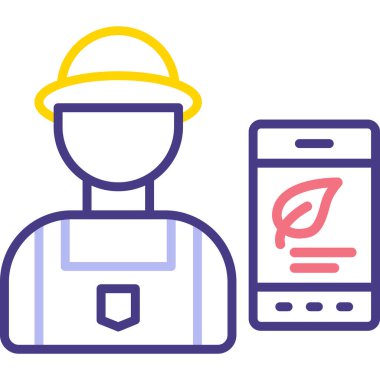 Bir cep telefonunun vektör illüstrasyonu