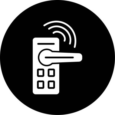 Akıllı Kapı Web simgesi, vektör illüstrasyonu
