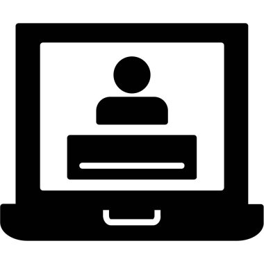 iş dizüstü bilgisayarı vektör simgesi