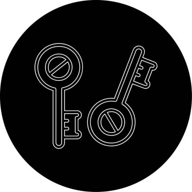 Anahtar simgesi vektör illüstrasyonu