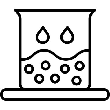 su damlaları ikon vektör çizgisi çizimi