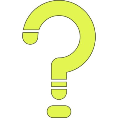 Soru işareti, soru işaretinin basit simgesi