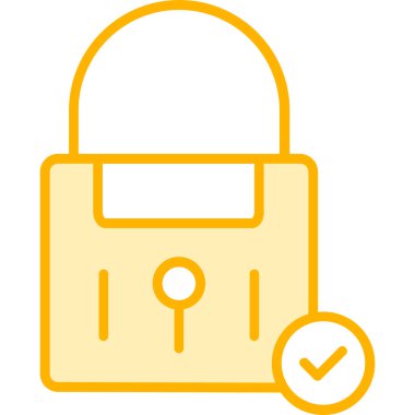 güvenlik simgesi vektör illüstrasyonu