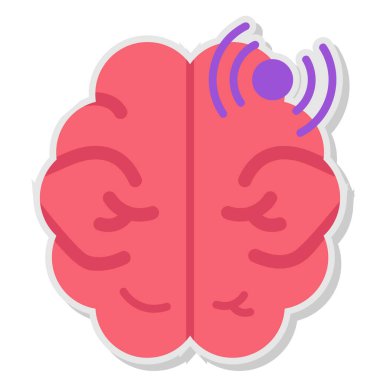 İnsan beyni ikonu. düz dizayn. vektör illüstrasyonu