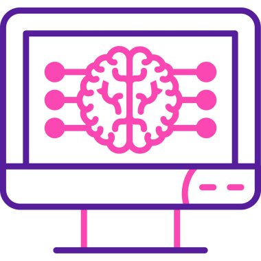 beyin simgesi modern vektör illüstrasyonu