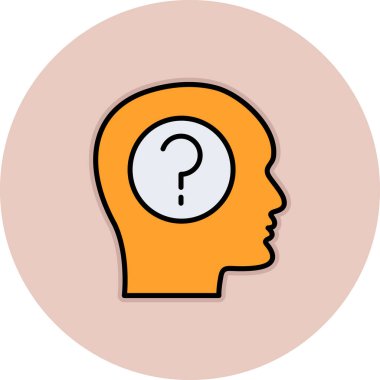 Moda Biçimli İzole Arkaplanda Soru İşareti Simgesi