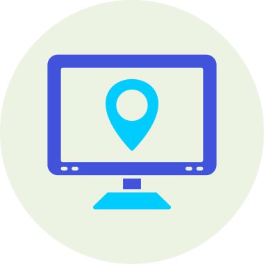 konum. Web simgesi basit illüstrasyon