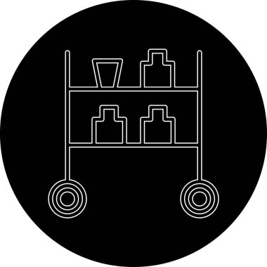 Sepet ikonu vektör illüstrasyonu