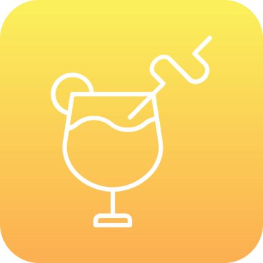 Benzersiz alkol içeceği vektör çizgisi simgesi