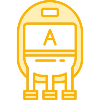 Bir robot simgesinin vektör illüstrasyonu