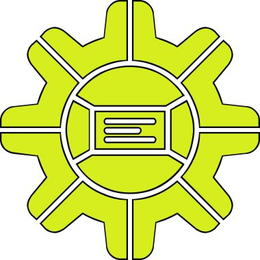 dişli simgesi, vektör çizimi