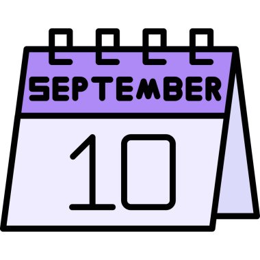 Takvim Eylül vektör illüstrasyonu
