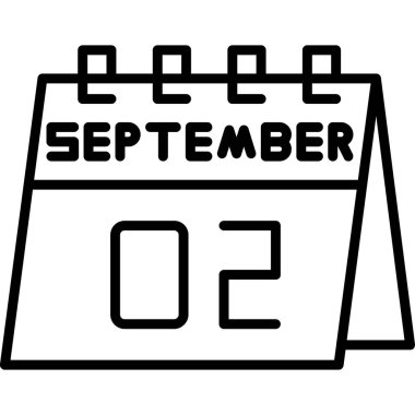 Takvim Eylül vektör illüstrasyonu