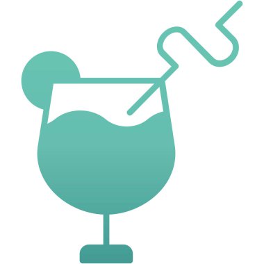 Kokteyl içeceği web simgesi, vektör illüstrasyonu