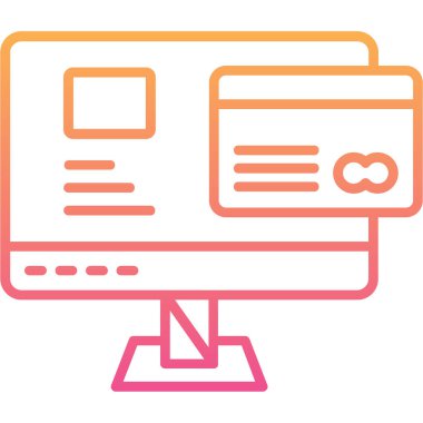 bilgisayar web simgesi, vektör illüstrasyonu