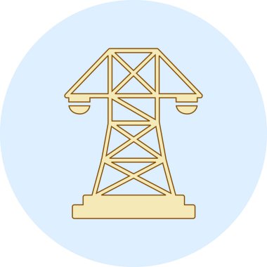 Bir vinç simgesinin vektör illüstrasyonu