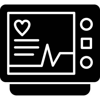 Monitör. Web simgesi basit illüstrasyon