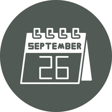 Eylül 23 tarih takvimi simgesi, tek Eylül takvimi, tarih, takvim ve tarih tasarımı.