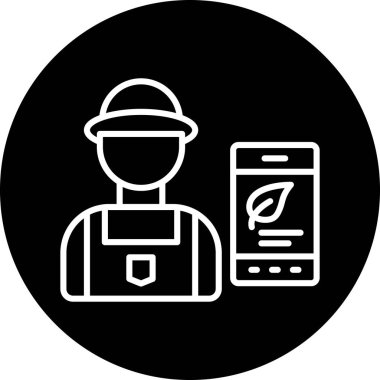 Cep telefonu. Web simgesi basit illüstrasyon