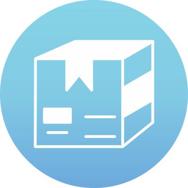 Mavi kutu simgesinin vektör illüstrasyonu