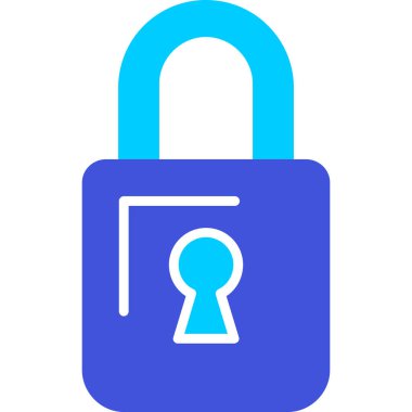 Kilidi aç. Web simgesi basit illüstrasyon