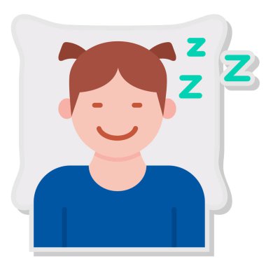 Kızım. Web simgesi basit tasarım