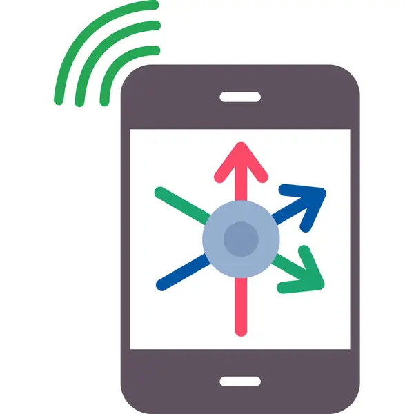 Hızölçer Sensör Ağ simgesi, vektör illüstrasyonu