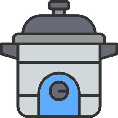 Mutfakta yemek pişirme ikonu