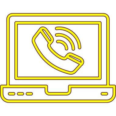 Çağrı merkezi. Ağ simgesi. resimleme