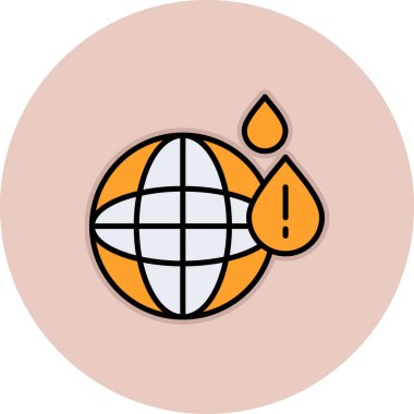 Küresel Isınma simgesinin vektör çizimi