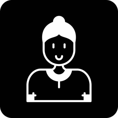 Bir kadın simgesinin vektör illüstrasyonu