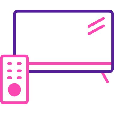 Basit vektör simgesi, televizyonun illüstrasyonu