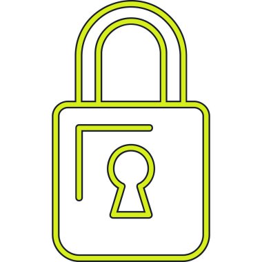 asma kilit ikon vektör çizimi