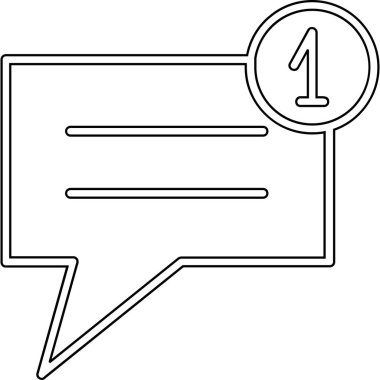 İleti balonu simgesi. vektör illüstrasyonu