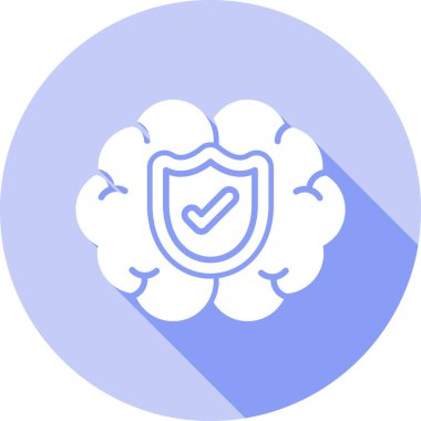 Bir kalkan simgesinin vektör illüstrasyonu