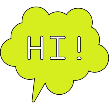 word Merhaba ile konuşma balonu