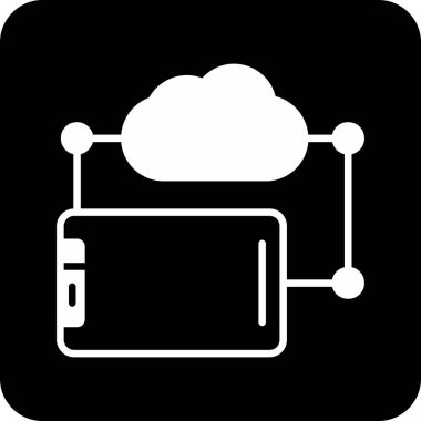 bulut depolama simgesi, vektör illüstrasyonu