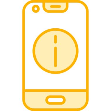 akıllı telefon vektör renk çizgisi simgesi