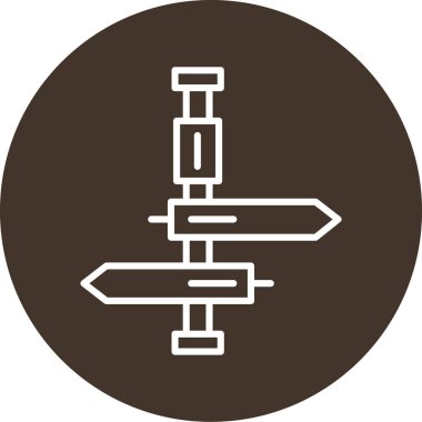 Yol işaretinin vektör illüstrasyonu