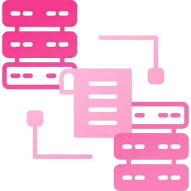 sunucu web simgesi, basit vektör illüstrasyonu