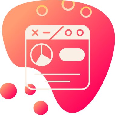 Bir takvim simgesinin vektör illüstrasyonu