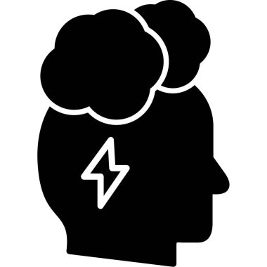 Beyin fırtınası simgesi vektör çizimi