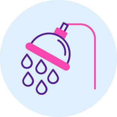 Duş. Web simgesi basit illüstrasyon