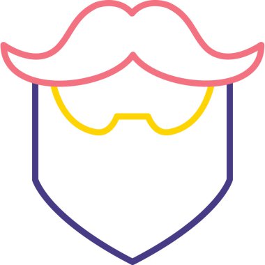 Bir kalkan simgesinin vektör illüstrasyonu