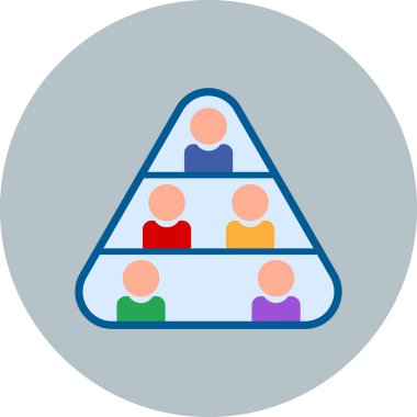 Takım çalışması için iş yönetimi dairesi simgesi