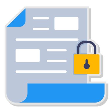 belge kilit güvenlik simgesi