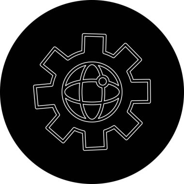 Modern b 'nin vektör illüstrasyonu vites simgesinden yoksun