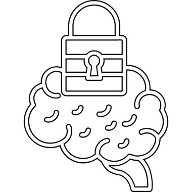 Asma kilit sembollü asma kilit, vektör illüstrasyon tasarımı