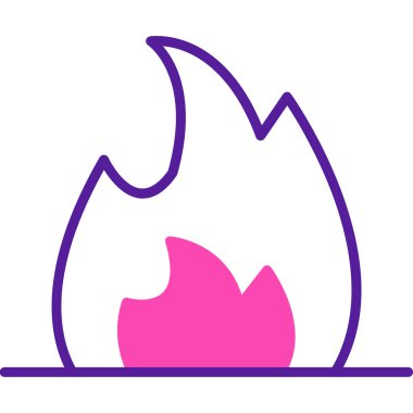 Yangın. Web simgesi basit illüstrasyon